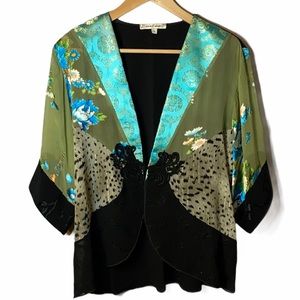 Vintage Spencer Alexis Silk Blend Kimono Jacket